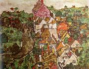 Egon Schiele Landscape at Krumau France oil painting artist